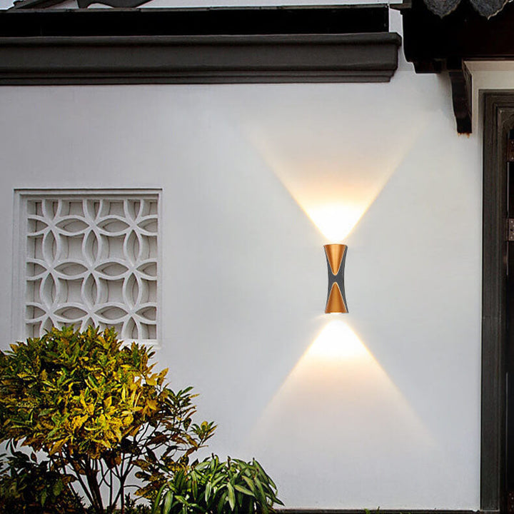 Einfache wasserdichte LED-Wandleuchte aus Aluminium für den Außenbereich