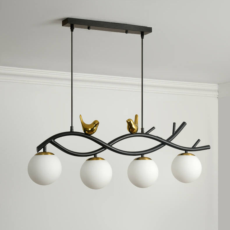 Simple Nordic Creative Bird Design 4-Light Chandelier