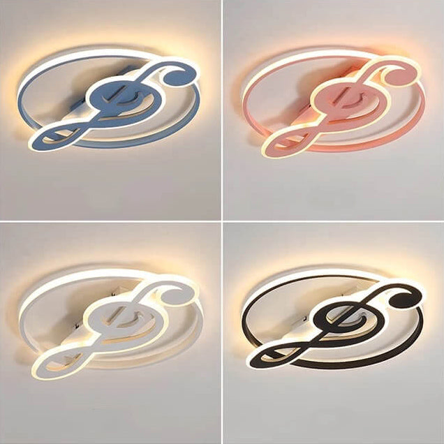 Plafonnier LED encastré avec notes de musique créatives nordiques 