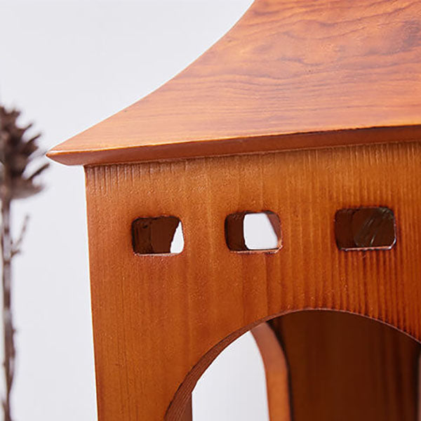Lampe de Table à Cire Fondue 1 Lumière Cabine en Noyer Vintage 