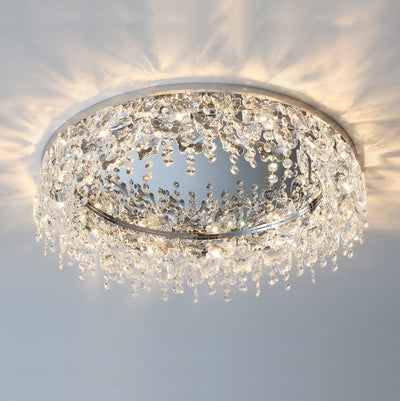 Modern Crystal Pendant Nordic Light Luxury 6/8/12-Light Flush Mount Light