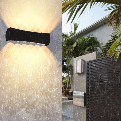 Simple Creative Arc Rectangular LED Outdoor Waterproof Wall Sconce Lamp