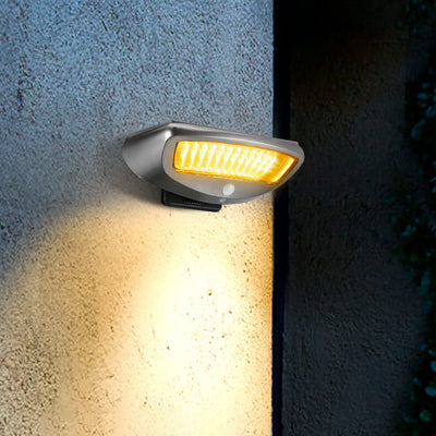 Solar Stainless Steel Body Sensor LED Outdoor Wall Sconce Lamp