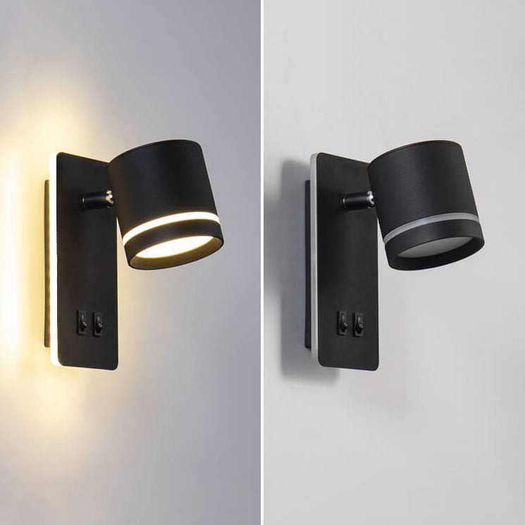 Moderner nordischer quadratischer Spot aus Eisen, drehbare LED-Lese-Wandleuchte für Wohnzimmer &amp; Schlafzimmer 