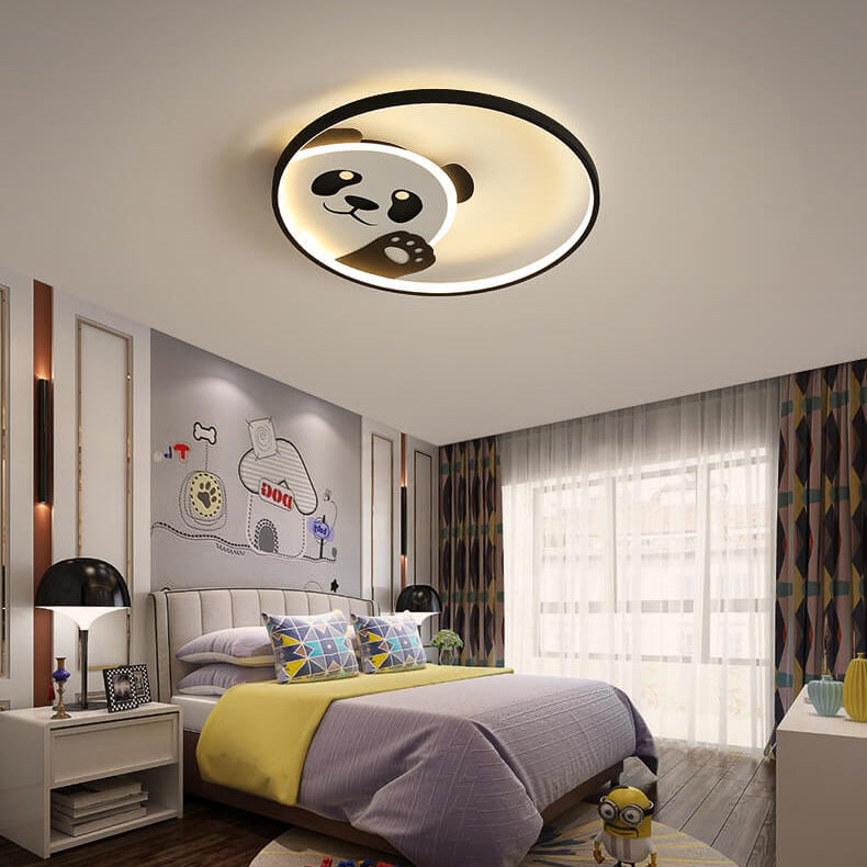 Runde LED-Deckenleuchte mit Cartoon-süßem Panda 
