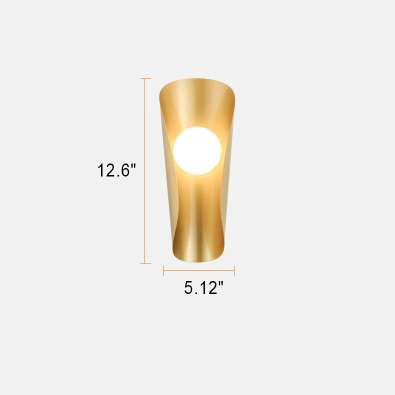 Nordic Creative Iron Column Glass Ball 1-Light Wall Sconce Lamp