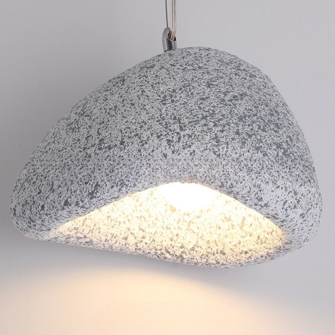 Japanese Wabi-sabi Resin Imitation Stone 1-Light Pendant Light