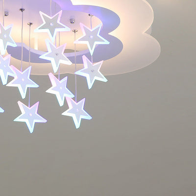 Nordic Creative Cloud Star LED Deckenleuchte für Kinder mit bündiger Montage 