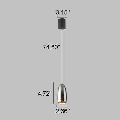 Industrial Aluminum Creative Bullet LED Pendant Light
