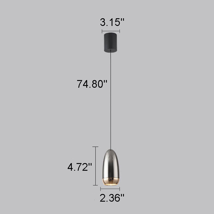 Industrial Aluminum Creative Bullet LED Pendant Light