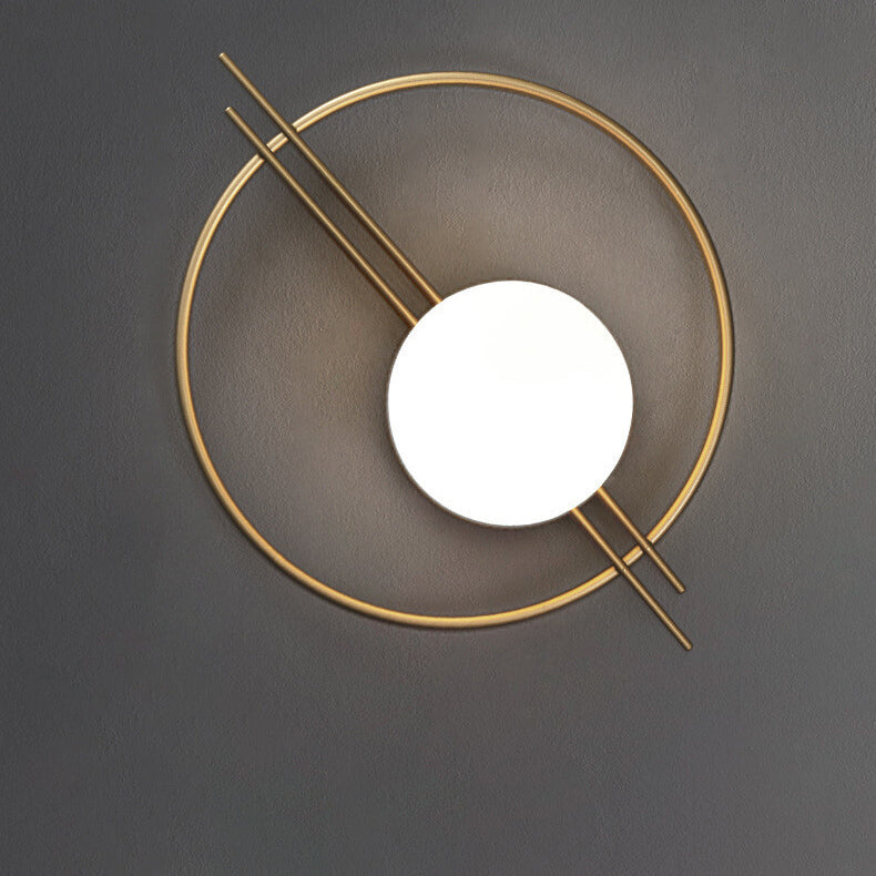 Lámpara de Aplique de Pared LED de Arte de Bola de Vidrio Redonda Minimalista Moderna 