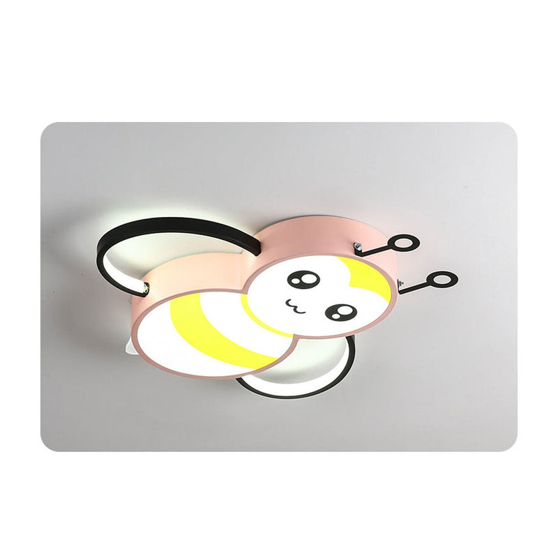 Nordic Childlike Cartoon Bee Design LED Flush Mount Light