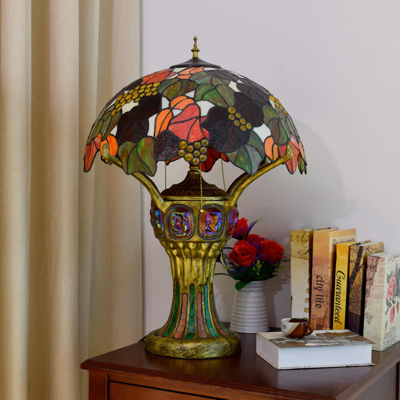 Lampe de Table en Alliage de Zinc Rétro Luxe Léger Européen à 4 Lumières 