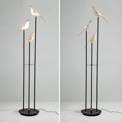 Nordic Creative Magpie Decorative 3-Light LED Standing Floor Lamp