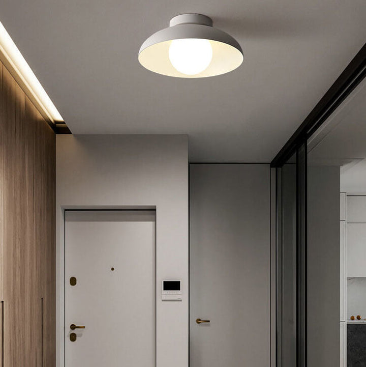 Zeitgenössische nordische Wabi-Sabi Halbdeckenleuchte aus Eisen und Glas mit 1 Flamme für das Wohnzimmer 