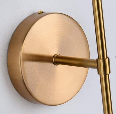 Glass Ball 2-Light  Metal bracket Globe Armed Sconce Lamp