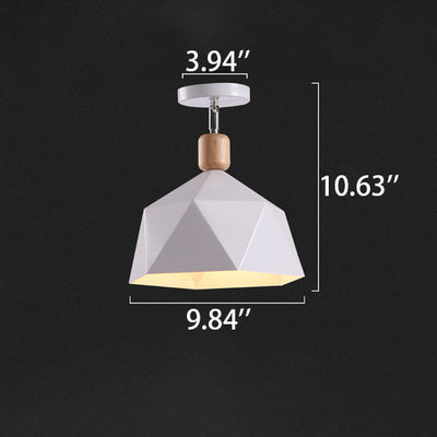 Modern Minimalist Macron Semi-Flush Mount Light