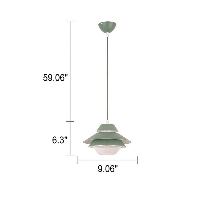 Modern Minimalist Flying Saucer Macaron 1-Light Pendant Light