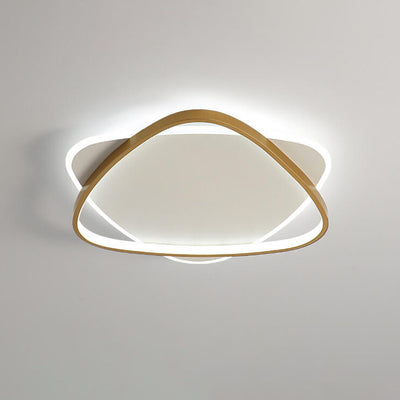 Modern Minimal Creative Triangle Iron Acrylic LED Flush Mount Light