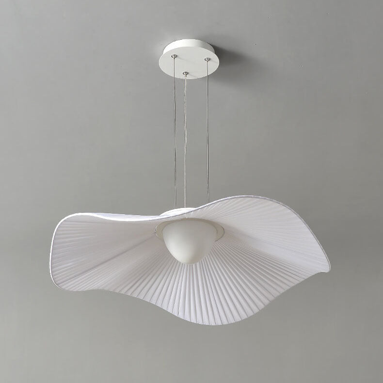 Modern Creative Cloth Lotus Leaf LED Semi-Flush Mount Light