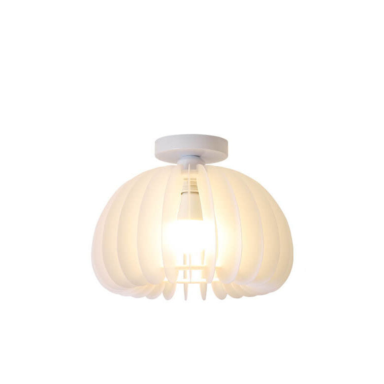 Modern Simple Pumpkin Shape Acrylic 1-Light Flush Mount Ceiling Light