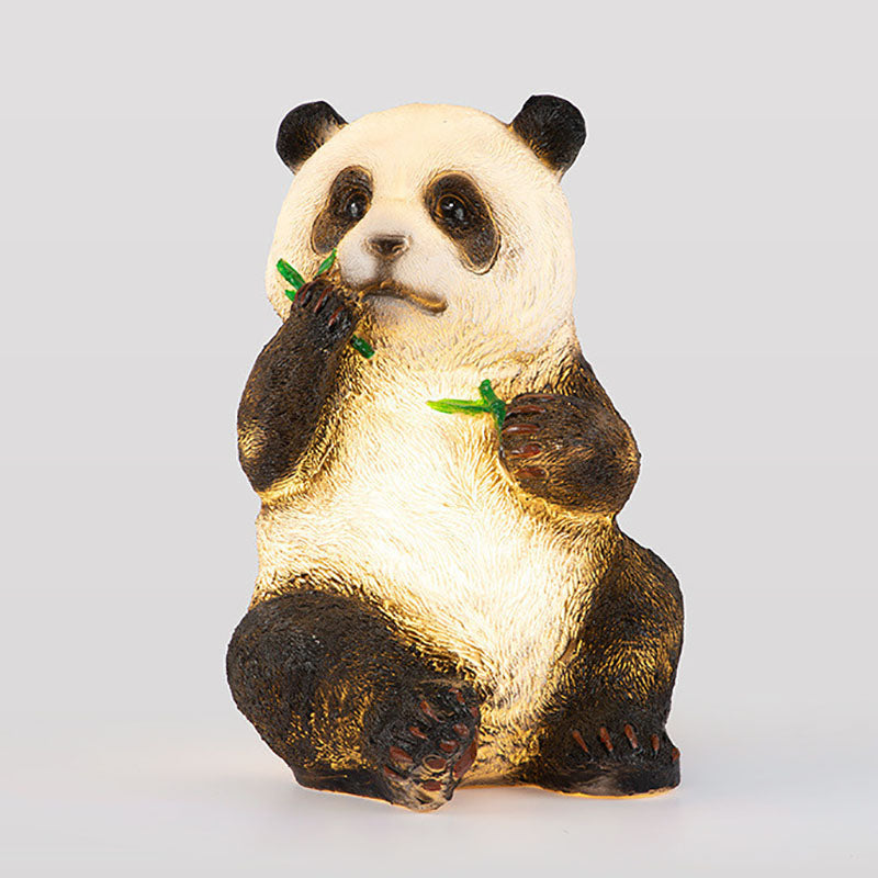 Contemporary Creative Resin Panda Animal Shape LED Lawn Landscape Light For Garden