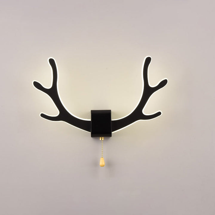 Zeitgenössische kreative Geweih Eisen Acryl LED Wandleuchte Lampe für Schlafzimmer 