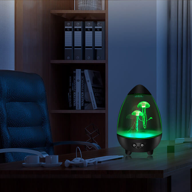 Protection des yeux créative USB méduse conception LED veilleuse lampe de table 