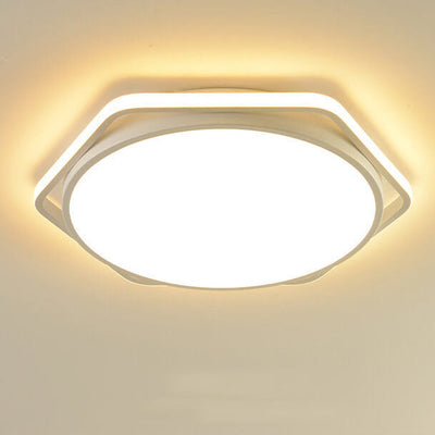 Moderne LED-Unterputzleuchte mit kreativem polygonalem geometrischem Design aus Acryl 