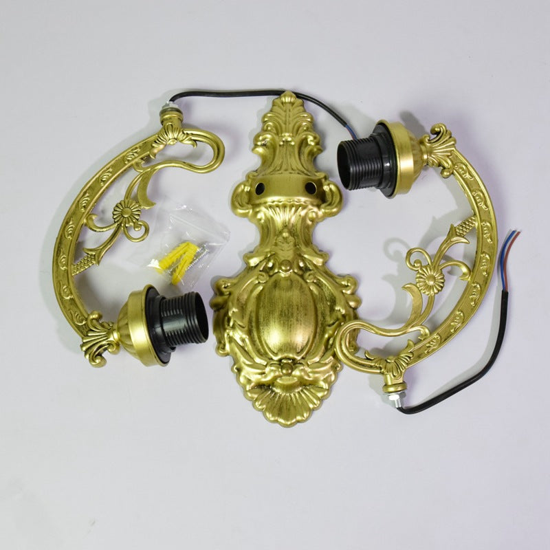 Europäische Tiffany Glasmalerei Glockenschirm 2-flammige Wandleuchte