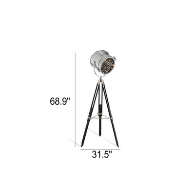 Industrial Simple Tripod Searchlight 1-Light Standing Floor Lamp