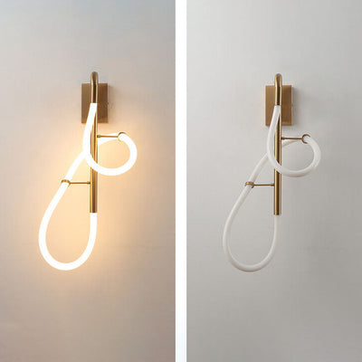 Modern Creative Note Copper Iron LED Wall Sconce Lamp
