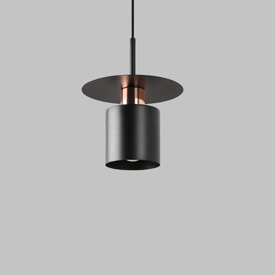 Contemporary Luxury Geometric Cylindrical Iron 1-Light Pendant Light For Bedroom