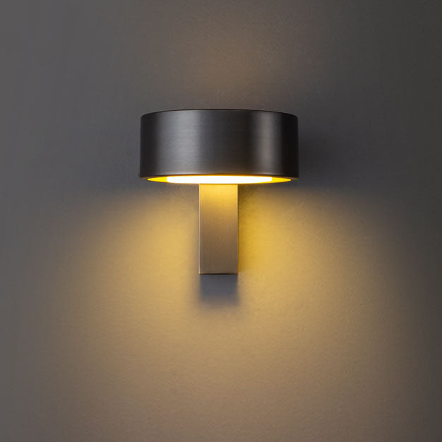 Moderne minimalistische runde Rechteck Vollkupfer Acryl LED Wandleuchte Lampe für Schlafzimmer 