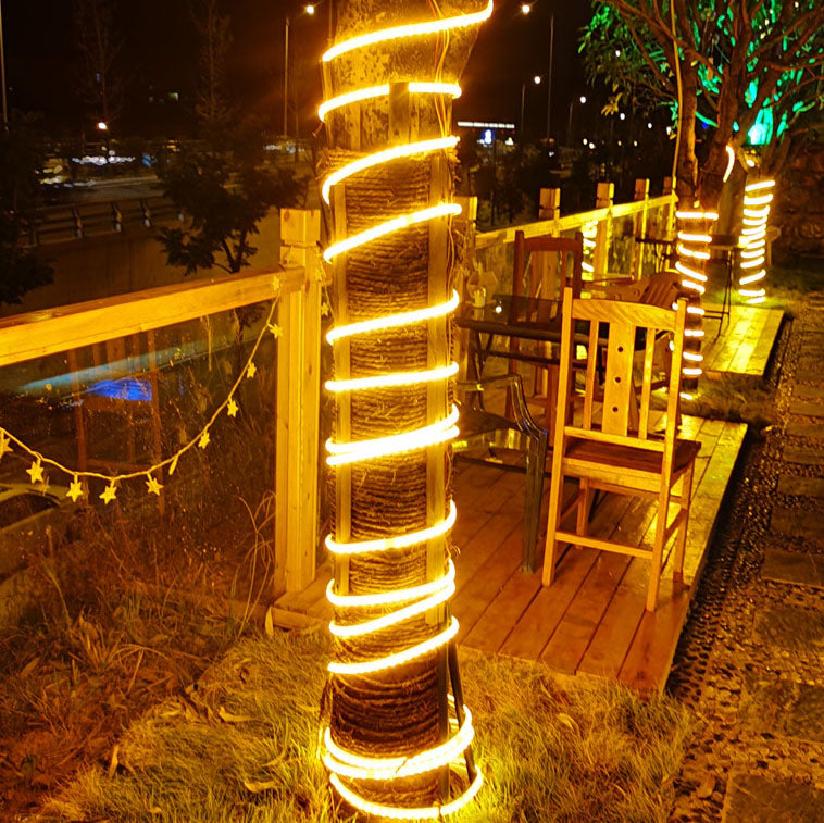 Solar Garden Solid Wood Decorative Light Waterproof Garden Landscape Line Light