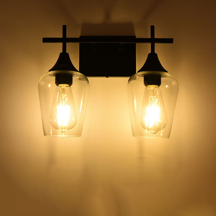 Applique murale industrielle Simple Wine Glass Iron 2/3 Lumière 