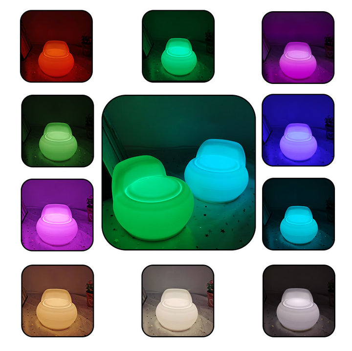 Lampe de table créative en forme de canapé en silicone Pat LED veilleuse 