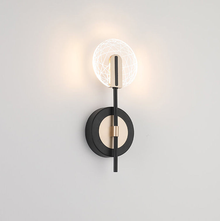 مصباح حائط LED دوار 1/2 بضوء أكريليك حديث 
