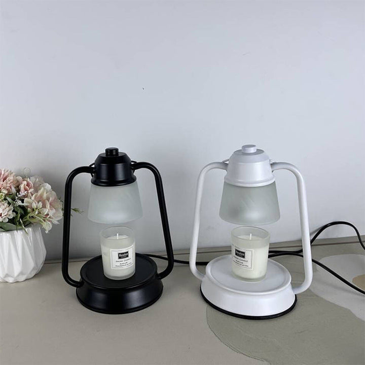 Zeitgenössische industrielle runde Glasschirm-Hardware-Basis 1-Licht Schmelzwachs-Tischlampe für das Arbeitszimmer 