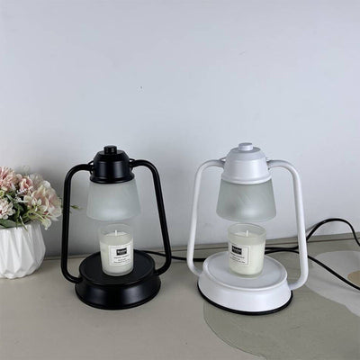 Contemporary Industrial Round Glass Shade Hardware Base 1-Light Melting Wax Table Lamp For Study