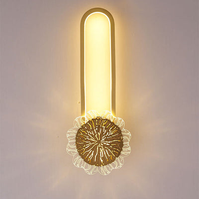 Industrielle LED-Wandleuchte mit minimalistischem kreativem Ringdesign aus Vollkupfer 
