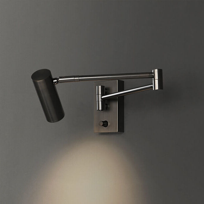 Nordic Luxury Copper Rotatable Eye Protection Reading LED Wall Sconce Lamp