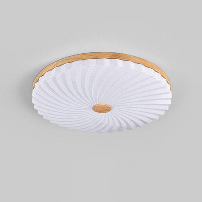 Modern Log Pleated Star Effect Round LED Flush Mount Ceiling Light