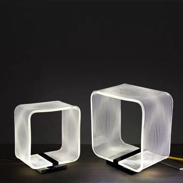 Nordic Square Ring Acrylic LED Decorative Table Lamp