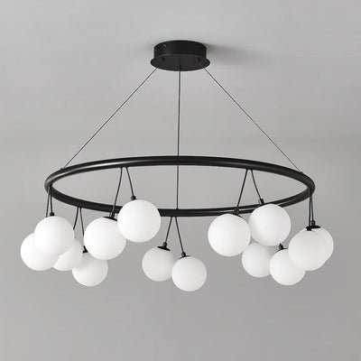 Nordic Modern Cherry Shape Iron Straight Row 8/10/14-Light Island Light Chandelier