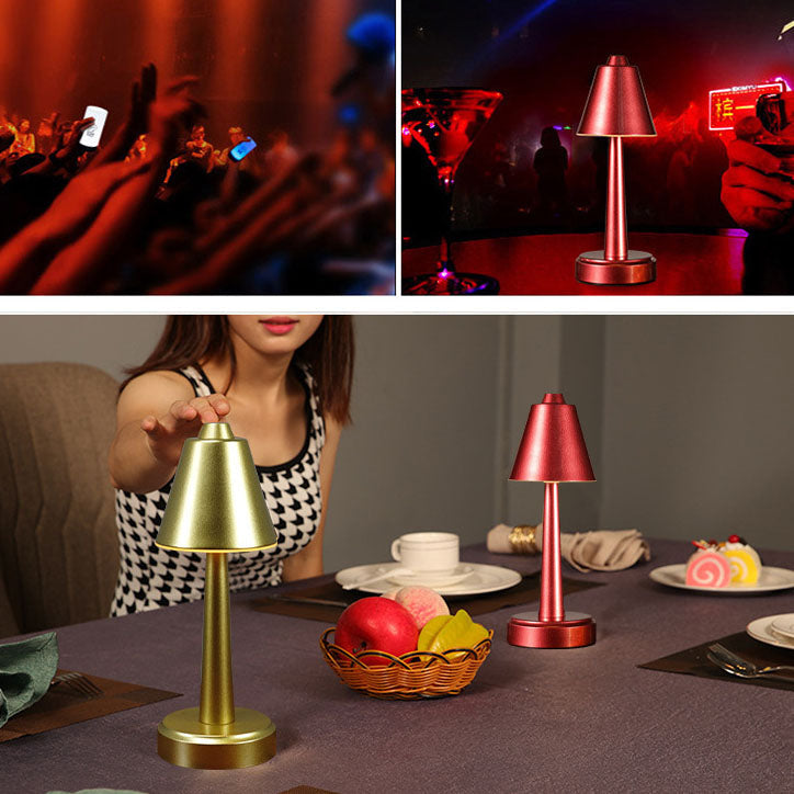 Retro Creative Metal Cone Touch USB LED Table Lamp