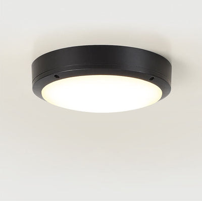 Simple Outdoor Waterproof Aluminum Round LED Flush Mount Ceiling Light