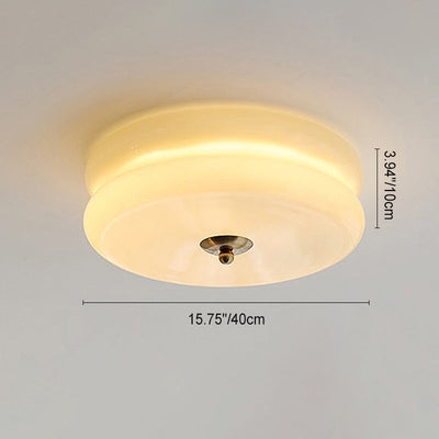 Luz de techo LED empotrada con pantalla de vidrio cilíndrica de simplicidad moderna para sala de estar 