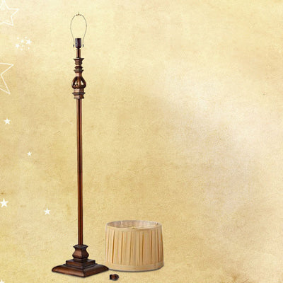 Modern European Retro Pleated Fabric 1-Light Standing Floor Lamp