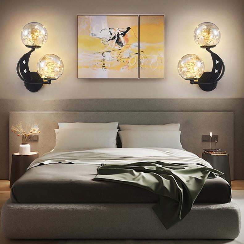 Moderne kreative Glas 2-Licht LED Wandleuchte 